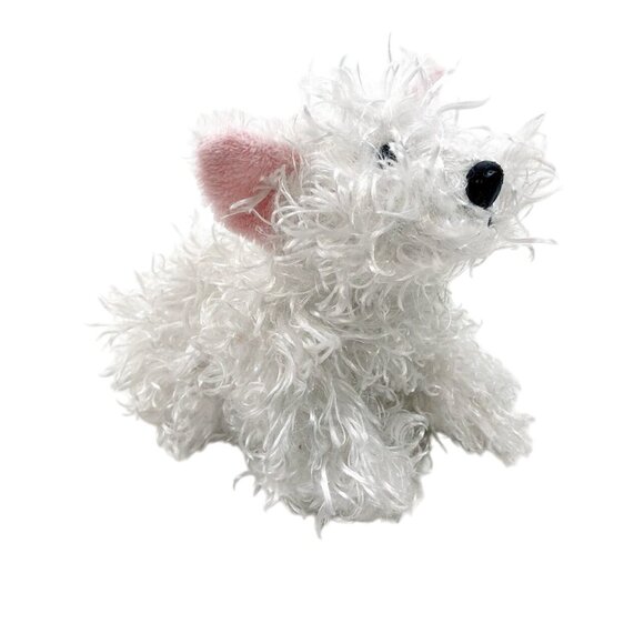 Webkinz White Fuzzy Terrier Ganz Puppy Dog Stuffed Animal Plush Soft Toy No Code - Picture 4 of 11
